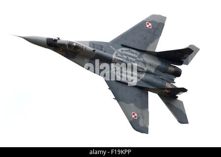 Armée de l'Air polonaise Mikoyan MiG 29 à RIAT Royal International Air Tattoo RAF Fairford Juillet 2015 Banque D'Images