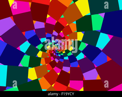 Arc-en-ciel psychédélique magnifique arrière-plan en spirale Banque D'Images