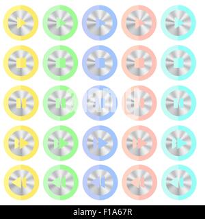 Boutons de médias Illustration de Vecteur