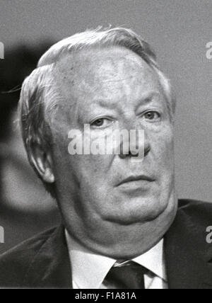 Edward Heath, Ted Heath, Sir Edward Heath le premier ministre conservateur, 1970 - 1974. Droit exclusif par Daviid Cole de portrait presse archives Service. Banque D'Images