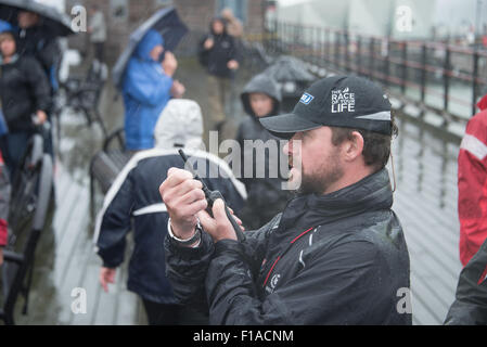 Au début de l'Officiel 15-16 Clipper Round the World Race, Southend-on-Sea, Royaume-Uni. Août 31, 2015. Credit : Terence Mendoza/Alamy Live News Banque D'Images