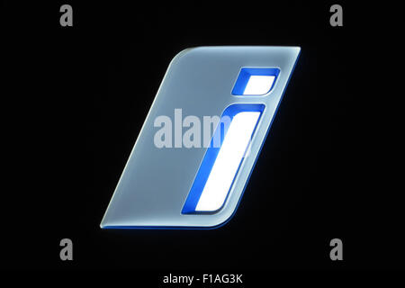 Berlin, Allemagne, la BMW i sous-Logo Banque D'Images