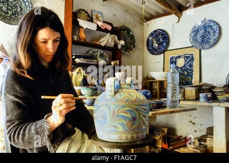 Les porches de poterie. Algarve. Le Portugal. L'Europe Banque D'Images