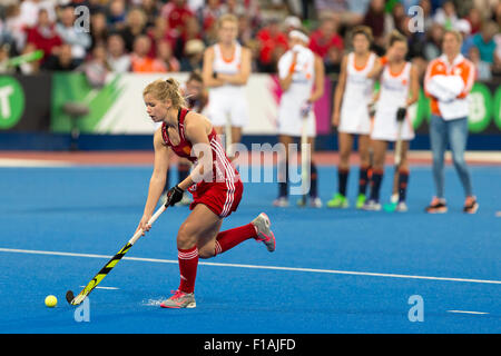 Lee Valley, London, UK. Août 30, 2015. Unibet EuroHockey Championships. La finale des femmes France/Pays-Bas. Crédit : Simon Balson/Alamy Live News Banque D'Images