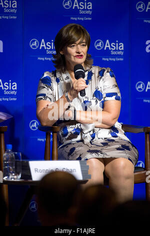 Hong Kong, Chine. Août 31, 2015. Cherie Blair rejoint le groupe spécial à l'Asia Society Hong Kong centre table ronde- 'pour un changement durable : l'éducation des femmes et l'autonomisation. Credit : Jayne Russell/Alamy Live News Banque D'Images