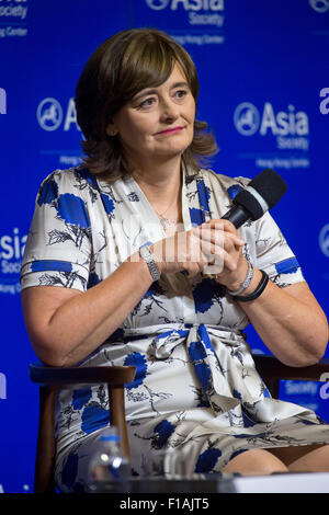 Hong Kong, Chine. Août 31, 2015. Cherie Blair rejoint le groupe spécial à l'Asia Society Hong Kong centre table ronde- 'pour un changement durable : l'éducation des femmes et l'autonomisation. Credit : Jayne Russell/Alamy Live News Banque D'Images