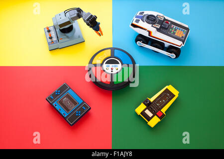 Vintage jouets électroniques à partir des années 1970 et années 1980 Banque D'Images
