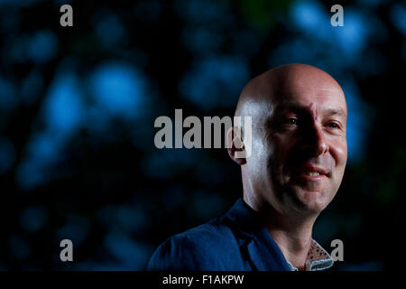 Édimbourg. UK. 31 août. Edinburgh International Book Festival. Jour 17 Edinburgh International Book Festival a lieu à Charlotte Square Gardens. Photo Christopher Brookmyre. Pako Mera/Alamy Live News Banque D'Images