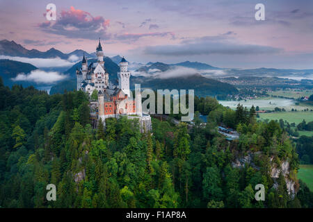 Le château de Neuschwanstein, Allemagne. Banque D'Images