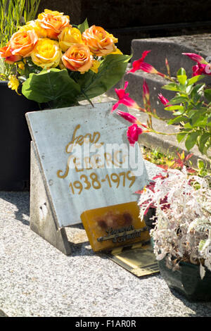 La tombe de Jean Seberg, Paris Banque D'Images