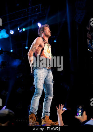 Brian Kelley de Floride Géorgie Line à la CMA Fest à Nashville, Tennessee Banque D'Images