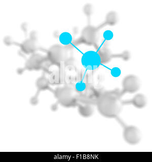 Graphique molécule 3d sur fond blanc Banque D'Images