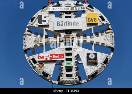 Berlin, Allemagne, pour la coupe de tunnelier U5 Banque D'Images
