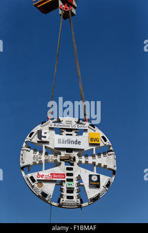 Berlin, Allemagne, pour la coupe de tunnelier U5 Banque D'Images