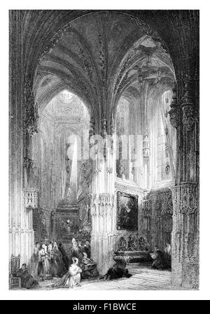 Cathédrale de l'intérieur Saint St Croix Orleans 1854 Banque D'Images