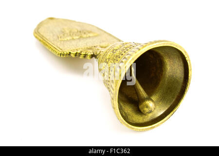 Antique brillant part bell isolated on white Banque D'Images
