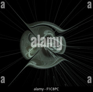 Abstract fractal ruban fleurs pétales tranchants brillant Banque D'Images