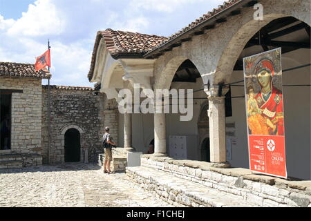 Shën Mërisë Onufri Museum, l'église de la Dormition de Sainte Marie (alias cathédrale de la Dormition), château, Berati Berati, Albanie, Balkans, Europe Banque D'Images