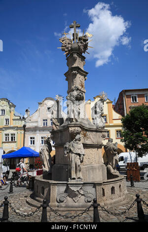 Place du marché à Ladek Zdroj (Bad Landeck), la Basse Silésie, Pologne, Europe Banque D'Images