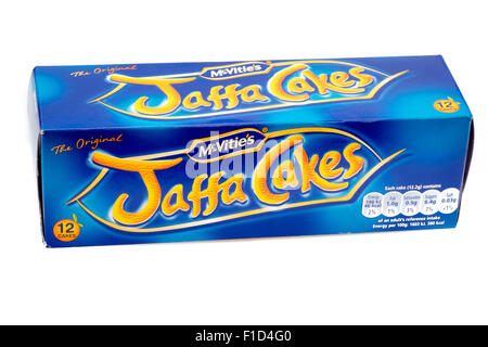 Fort de Jaffa Cakes découper ou isolé sur un fond blanc, au Royaume-Uni. Banque D'Images