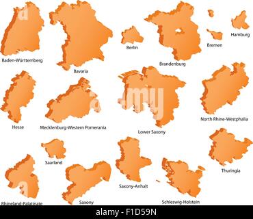 Les icônes de l'Allemagne Illustration de Vecteur