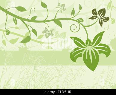 Green Floral Background Illustration de Vecteur