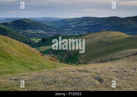 Vue de la CAER Caradoc dans le Shropshire Hills, Church Stretton, Shropshire, England, UK Banque D'Images