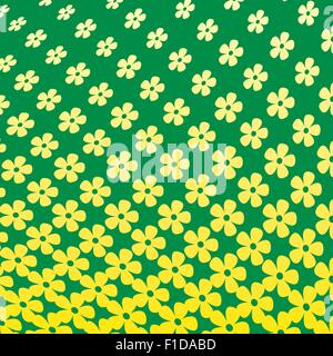 Fleur jaune Modèle de demi-teinte Illustration de Vecteur