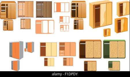 nombreux placards Illustration de Vecteur