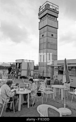 L'ouverture de la frontière entre l'Est et l'Allemagne de l'Ouest sur la côte de la mer Baltique à Travemünde et Pötenitz, après le rideau de fer est tombé, Banque D'Images