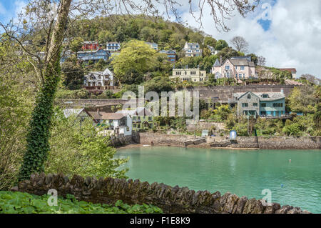 Vue à Warfleet Creek à Dartmouth à River Dart, Devon, Angleterre, Royaume-Uni Banque D'Images