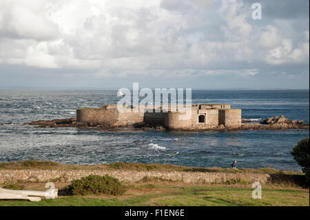 Fort Houmet Herbé sur Channel Island d'Aurigny Banque D'Images