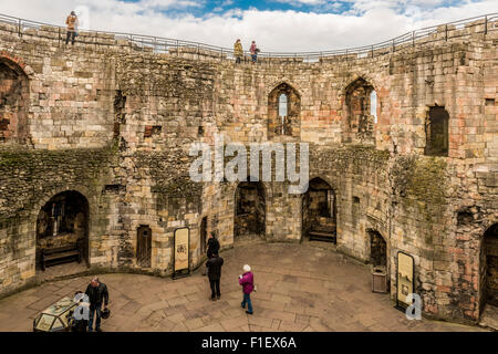 Intérieur de Cliffords Tower, York, Royaume-Uni. Banque D'Images