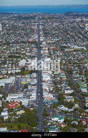 Dominion Road, Auckland, île du Nord, Nouvelle-Zélande - vue aérienne Banque D'Images