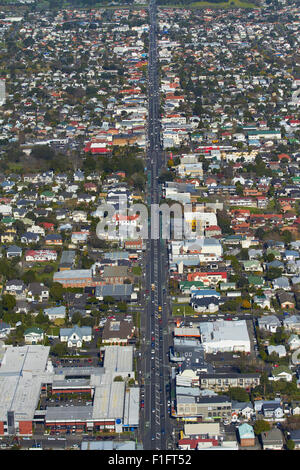 Dominion Road, Auckland, île du Nord, Nouvelle-Zélande - vue aérienne Banque D'Images