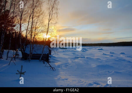 Mer Blanche, de l'Arctique, la Russie. 15 Oct, 2014. Arctique, Russie, nord de la Russie, de la mer Blanche, Kareliya © Andrey Nekrasov/ZUMA/ZUMAPRESS.com/Alamy fil Live News Banque D'Images