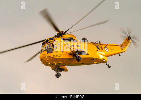 Royal Air Force Force de recherche et de sauvetage HAR3Sea King, un hélicoptère de vol B, 22e Escadron basé à l'Aérodrome de Wattisham, Suffolk Banque D'Images