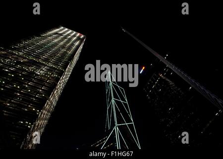 Quartier financier, Bank of China Tower et centre de Cheung Kong, Hong Kong Banque D'Images