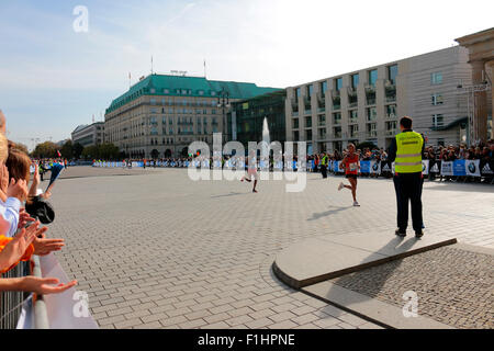 Impressionen - Marathon de Berlin, 28. Septembre 2014, Berlin-Mitte. Banque D'Images