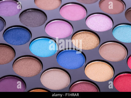 Palette ombres à paupières professionnel, gros plan Banque D'Images