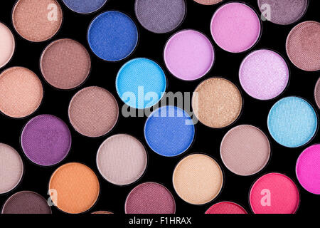 Palette ombres à paupières professionnel, gros plan Banque D'Images