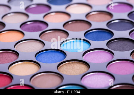 Palette ombres à paupières professionnel, gros plan Banque D'Images