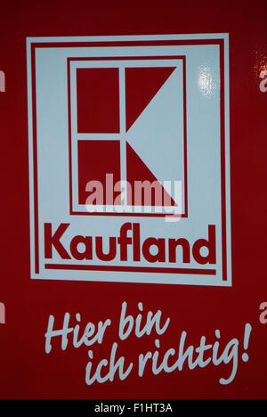 Markennamen : 'Kaufland, Berlin. Banque D'Images
