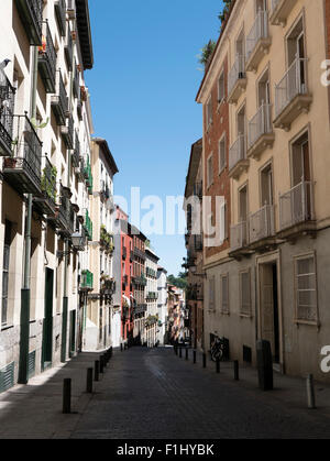 Rue traditionnel dans le centre de Madrid, Communauté de Madrid, Espagne. Banque D'Images