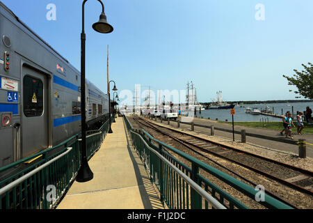 Long Island Railroad Station New York Greenport Banque D'Images