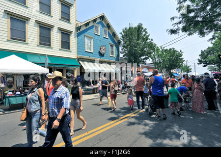 Foire de rue New York Long Island Greenport Banque D'Images