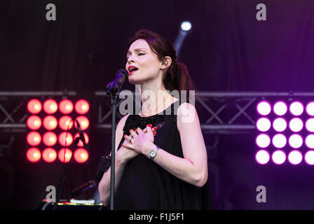 Sophie Ellis-Bextor à South Tyneside Festival dimanche 26 juillet 2015 Banque D'Images