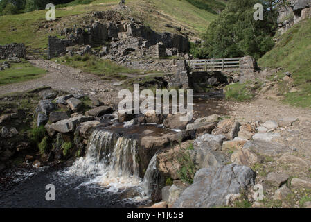 Swinner Gill et mines de plomb désaffectée près de Muker dans Swaledale Banque D'Images