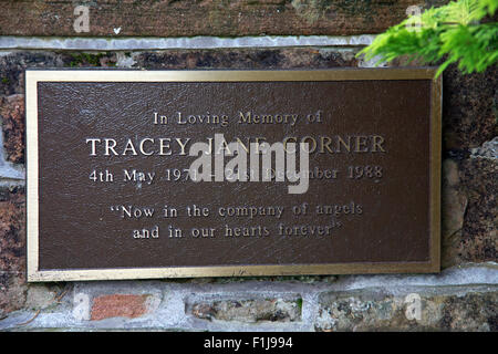 PanAm Lockerbie103 En souvenir Memorial Tracey Jane Corner, Ecosse Banque D'Images