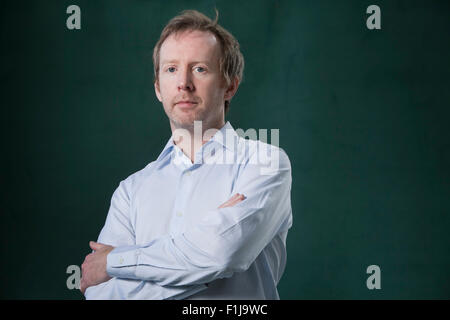 Paul Murray, le romancier irlandais au Edinburgh International Book Festival 2015. Edimbourg, Ecosse. 15 août 2015 Banque D'Images